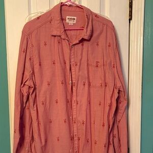 Mossimo Supply Co. Pink Casual Button Down Shirt
